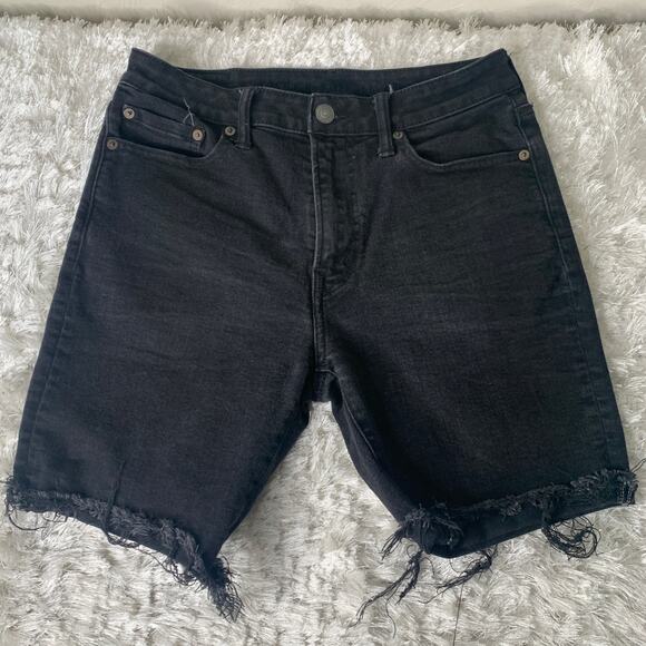 American Eagle Next Level Airflex Cuff Cut Off Black Shorts Sz 29 - Picture 1 of 5